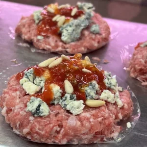 hamburguesa con queso roquefort